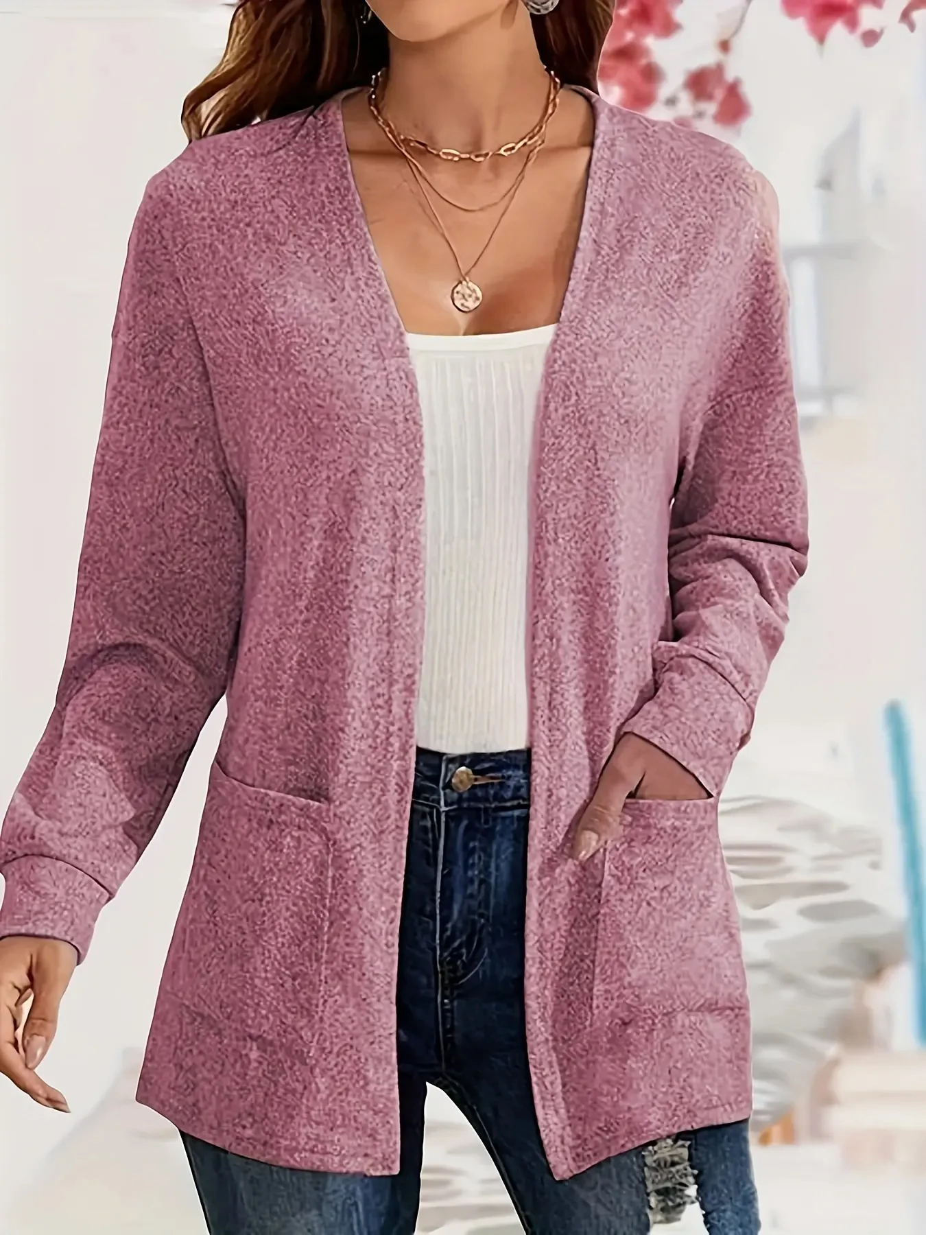 Herfst chic casual effen kleur zak dun plus size damesjasvest