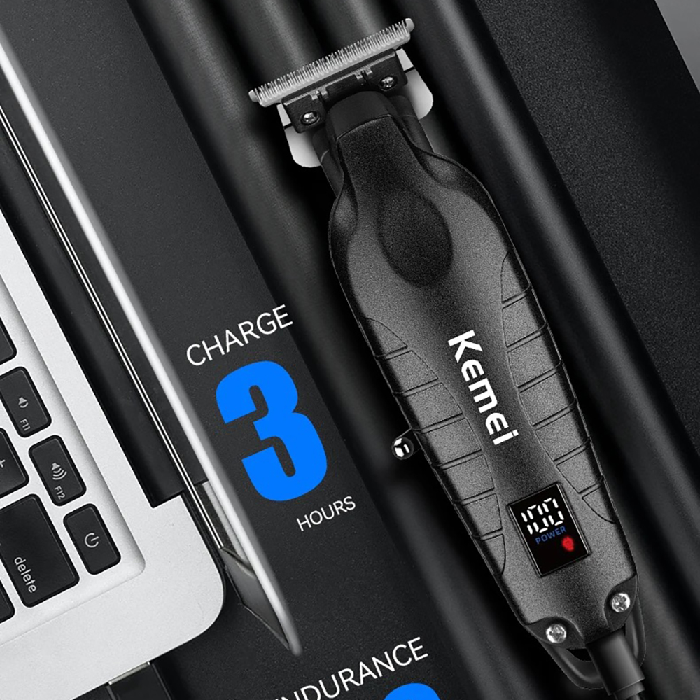 Kemei-cortadora de pelo profesional para hombre máquina de corte de pelo sin cables recargable 2293