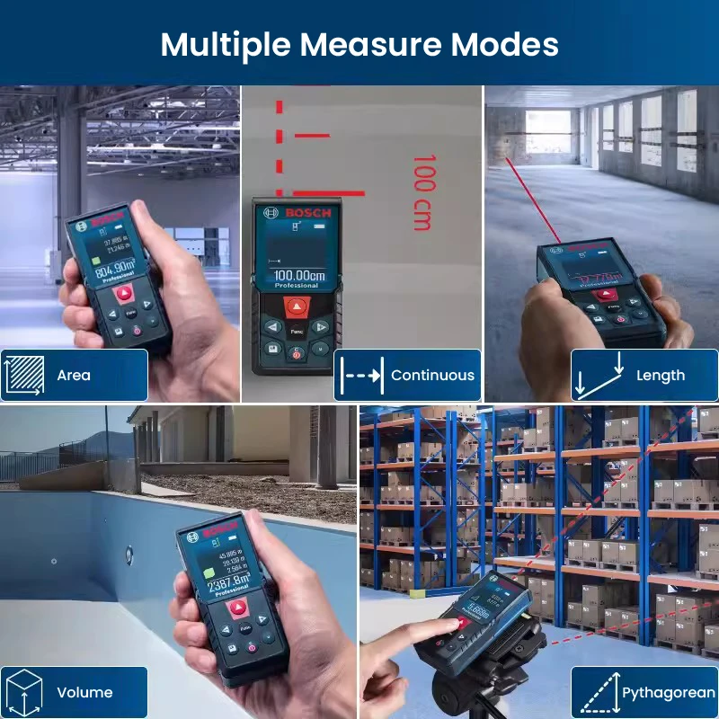 Telémetro láser Bosch 40M GLM 400/4000 medidor de distancia Digital multimodos herramientas de medición de cinta métrica láser de alta precisión