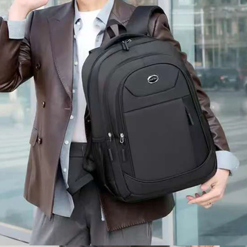 Sac à dos double épaule pour hommes et femmes – Couleur unie – Voyage d'affaires, voyage d'affaires, déplacement, usage décontracté