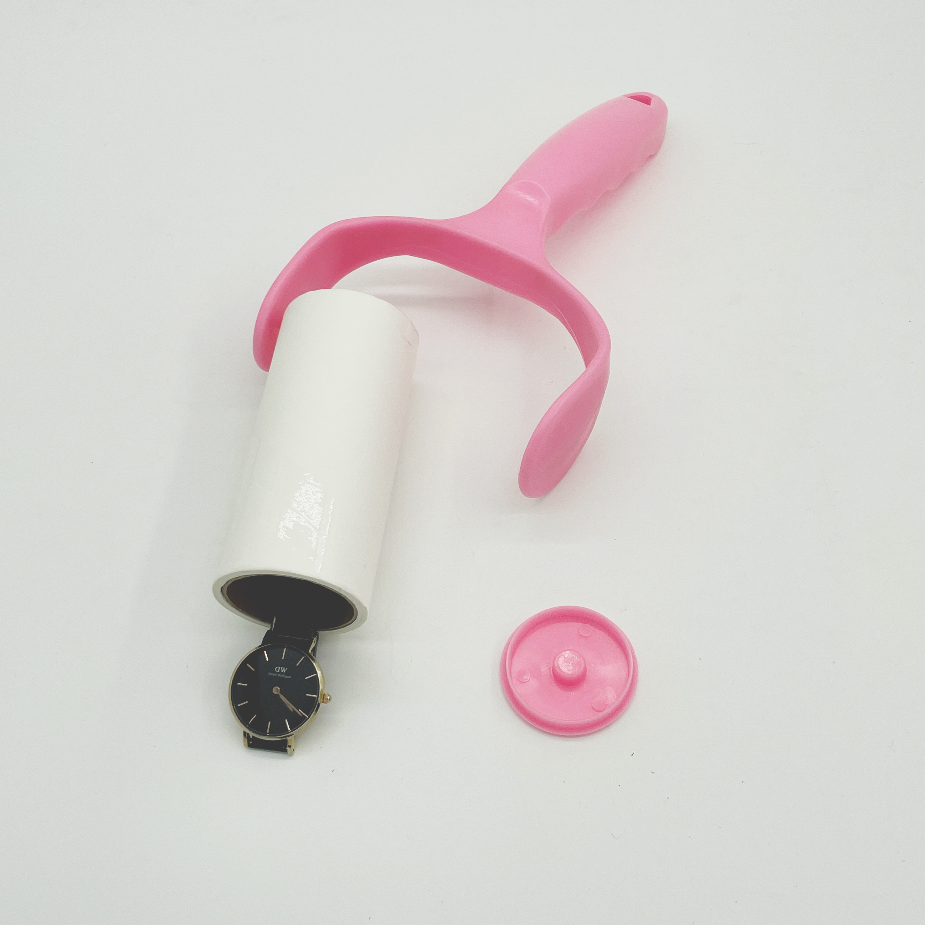 1個プライベート貯金箱引き裂き可能ロール紙付箋ローラーダストワイパー安全スタッシュ収納視力秘密交換可能なクリーニングブラシ