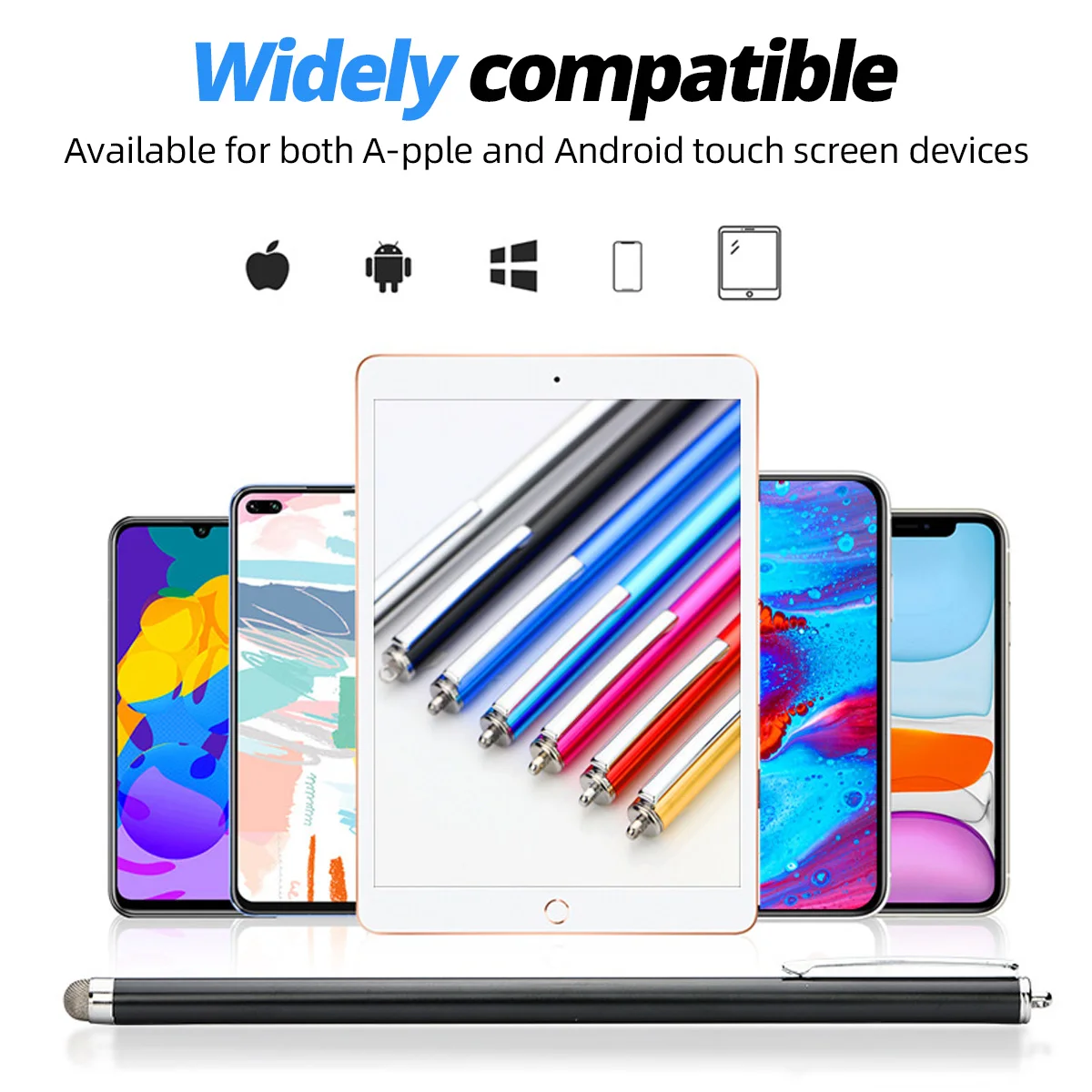 18.5CM Long Stylus Pen Capacitive Pen Touch Screen Stylus Pencil For iPhone Samsung iPad Tablet Android Phone Touch screen Pen