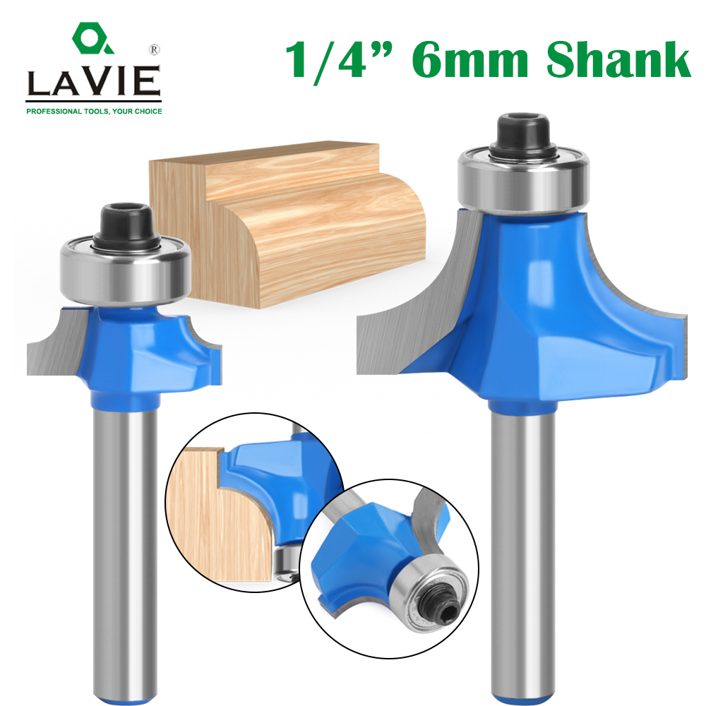 LAVIE 1 6Mm 1/4 Vỏ Góc Nhỏ Tròn Router Bit Cho Gỗ Viền Gỗ Cối Xay Cổ Điển Cắt Bit cho Gỗ MC01035
