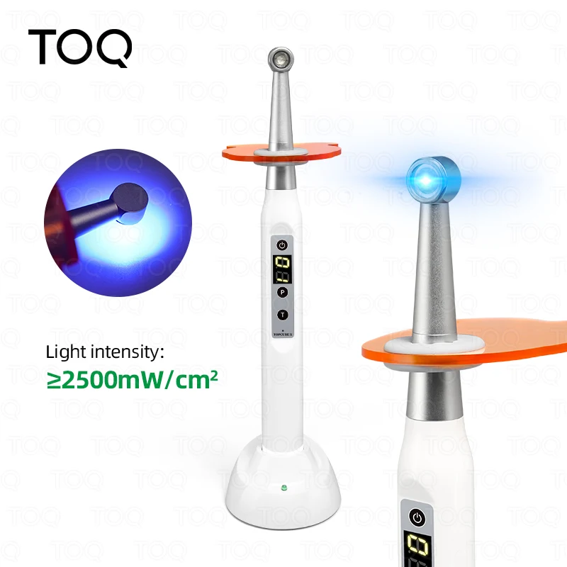 Bezprzewodowa lampa LED do utwardzania żywicy dentystycznej, higiena jamy ustnej, bezprzewodowe urządzenie, fotopolimerizator LED, instrument dentystyczny.