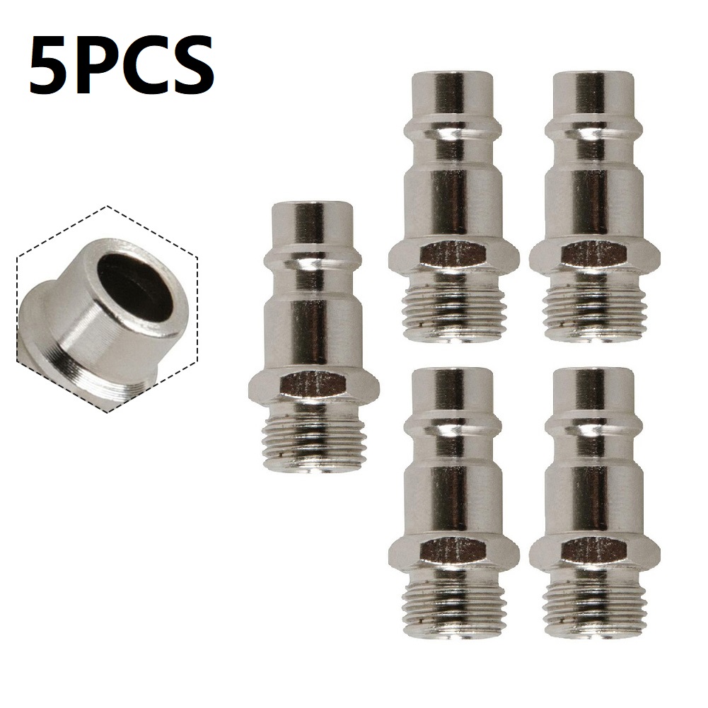 5Pcs Pneumatische Fitting Europäischen Standard EU Euro Typ Schnellkupplung Stecker Koppler Für Luft Kompressor Außengewinde BSP Außengewinde