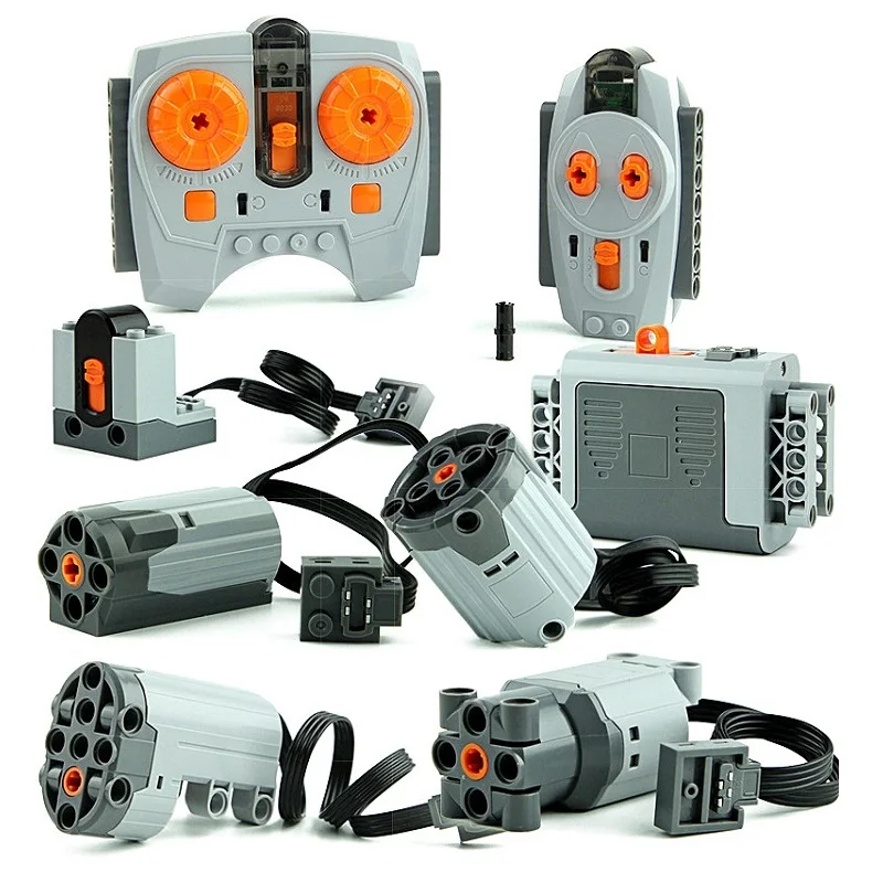 テクニック電源機能延長ワイヤーサーボトレインモーター IR リモコン受信機バッテリーボックス部品 MOC 修理されたアクセサリー