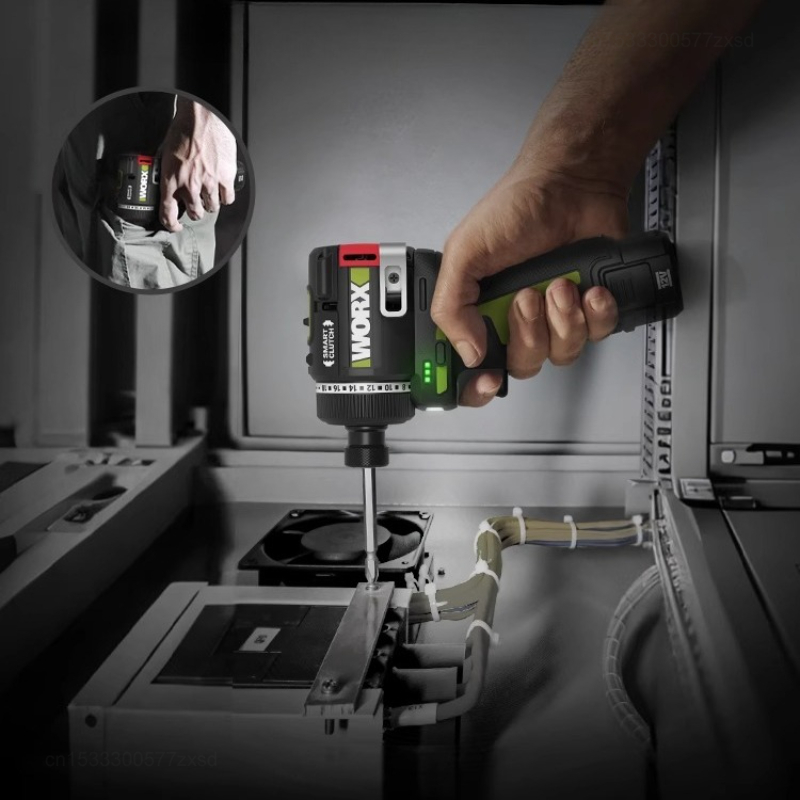 2025 Worx WU139 Cordless Driver Drill Brushless Electric Impact Screwdriver Rechargeable Metal Chuck High Torque DIY Power Tool