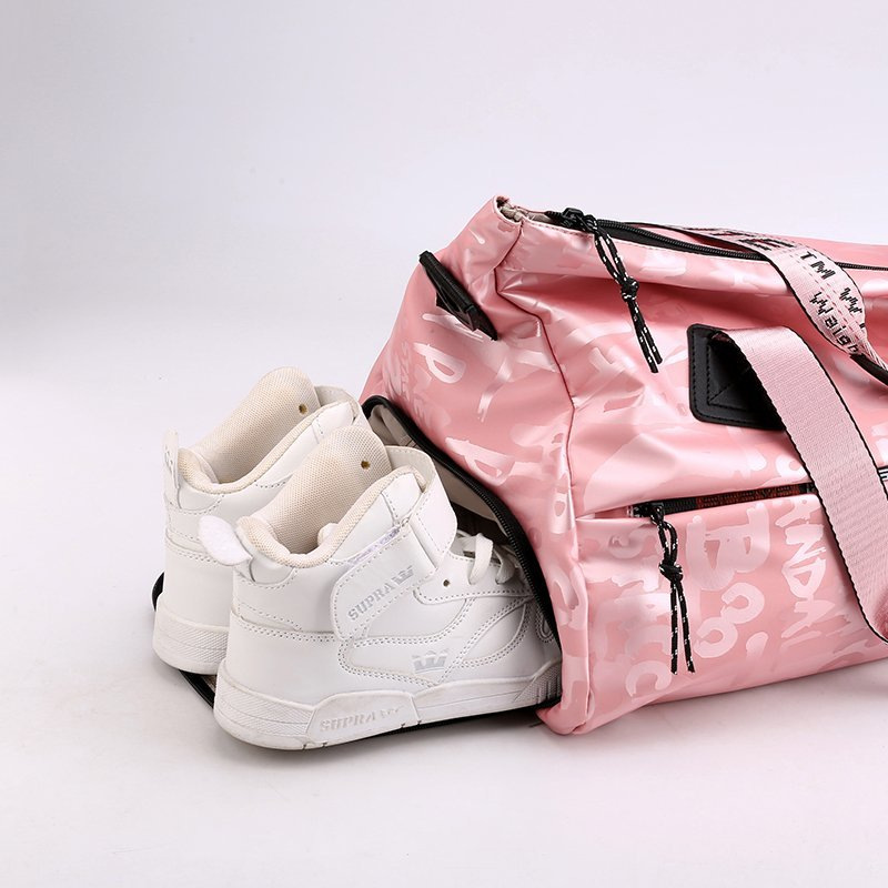 Bolsas de gimnasio para mujer, bolso de viaje de gran capacidad, separación de ropa seca y húmeda, bolsa deportiva para Fitness, bolsa portátil de almacenamiento de nailon impermeable