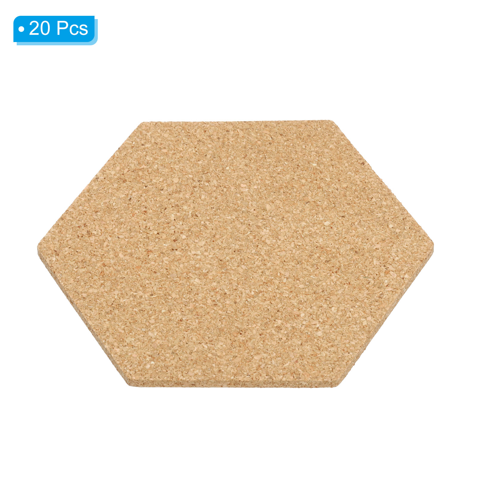 Tablero de corcho de 20 piezas, 100x80x3mm, azulejos, tablón de anuncios hexagonal autoadhesivo, tablero de corcho de exhibición para suelo, pared, hogar, oficina, aula, bricolaje