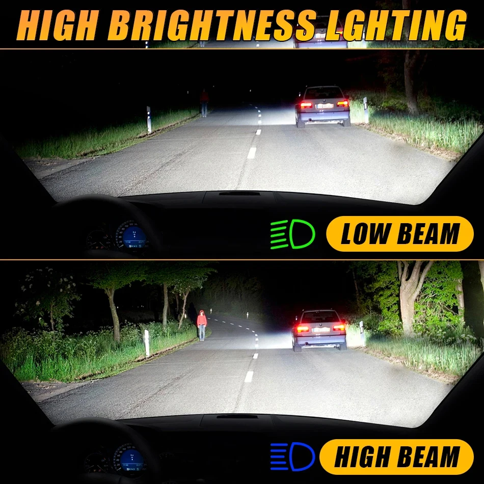 Faro LED H7 CANBUS 30000LM 7035 Chips CSP 1:1 tamaño MINI Plug and Play lámpara automática 6000K luz antiniebla Turbo inalámbrica con ventilador
