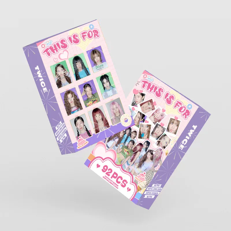 new 92PCS Small Card TWICE New Album Laser Box Collection Card LOMO Card Fan Support Photo Card