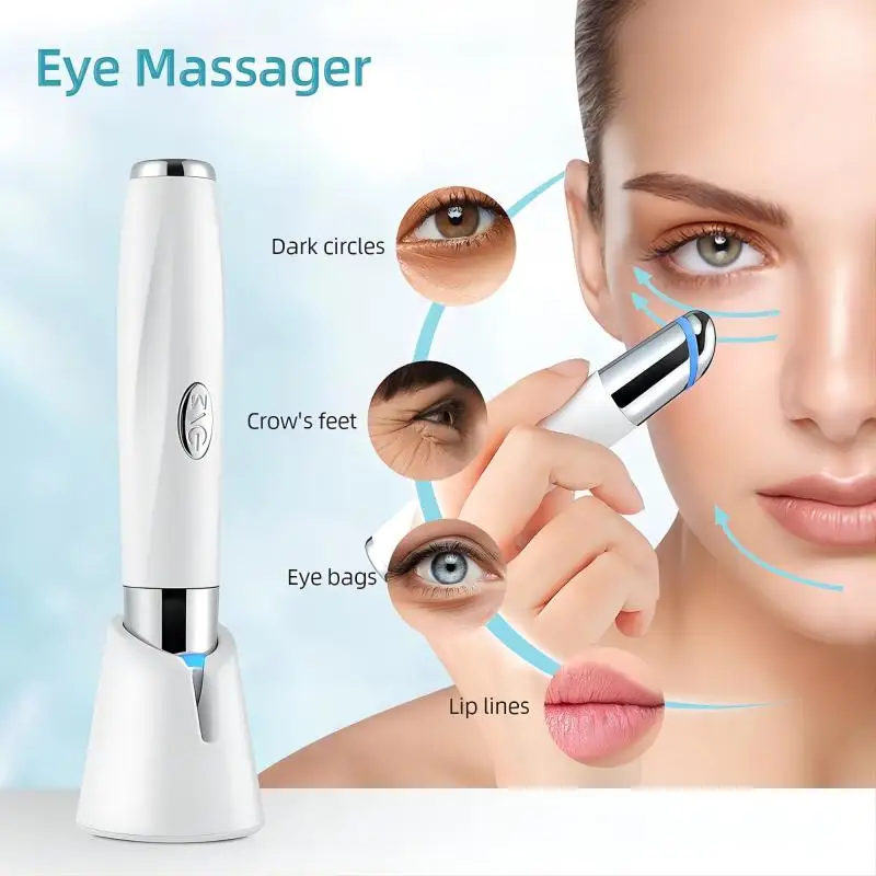 5 In 1 눈 미용 장치 얼굴 마사지 기계 Led 빨간불 치료 지팡이 눈 다크 서클 눈 가방 붓기 스킨 케어 도구