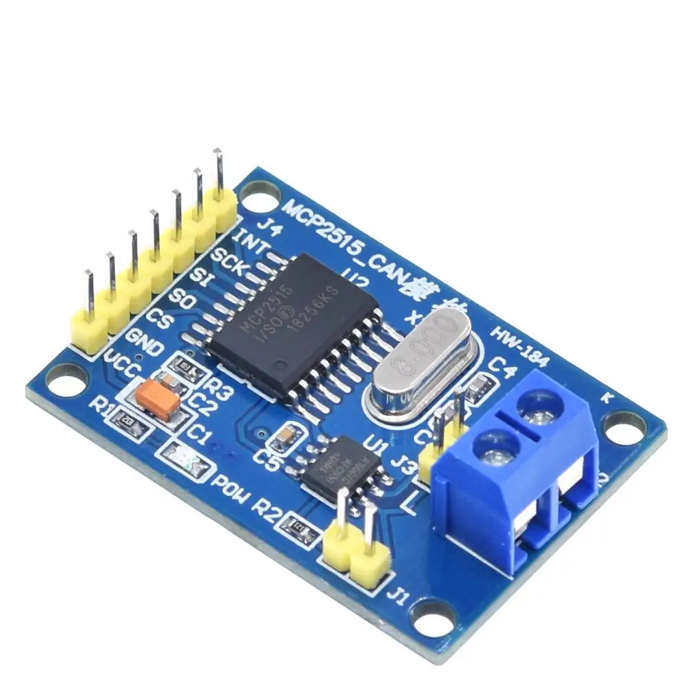 TZT MCP2515 CAN Bus Driver Module Board TJA1050 Receiver SPI For 51 ARM Controller Interface Module For Arduino DIY Kit