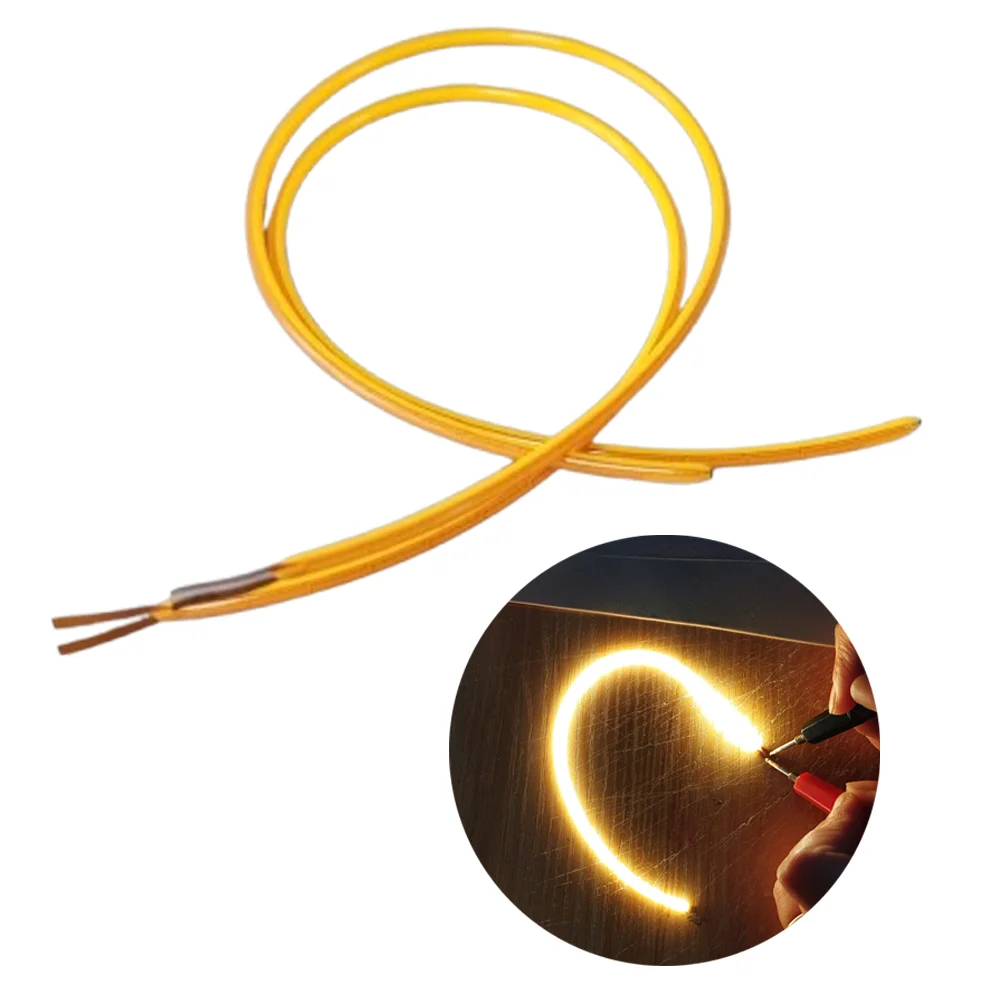 LED Filament Flexible DC3V 25 80 110 128 190 300mm Positive Negative Same End DIY Edison Bulb Lamp Part Decorative Lamp Lighting