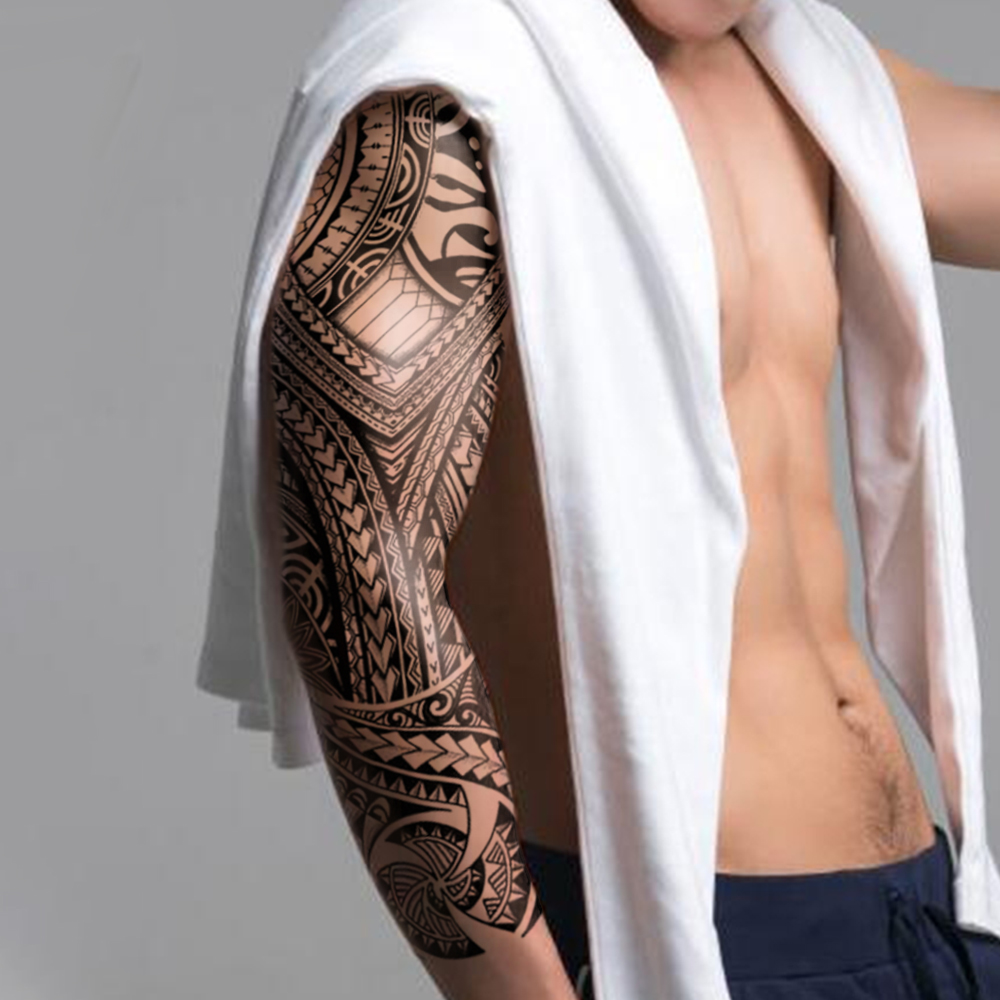ขนาดใหญ่แขนแขนกันน้ําชั่วคราว Tattoo สติก