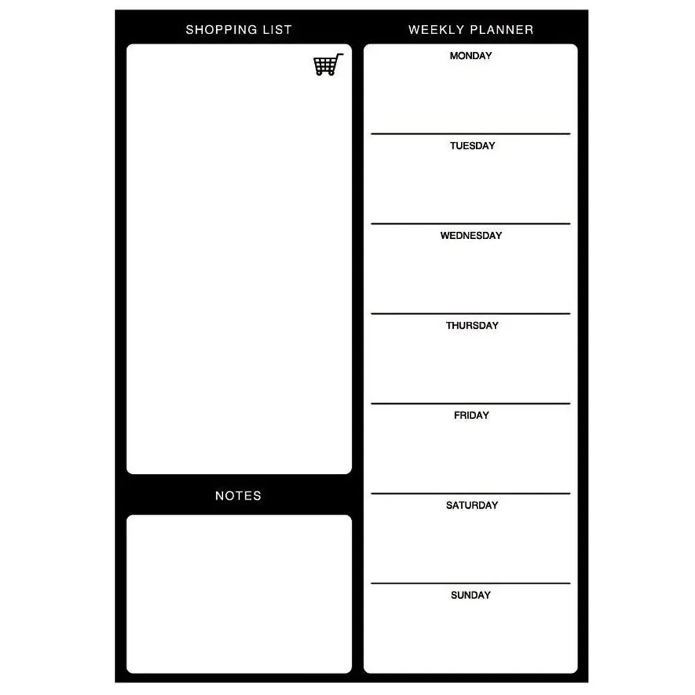 INS Week Planner Memo Magnetic Sticker Plan Notepad Grocery List Magnetic Fridge Stickers TO DO LIST Work Plan Menu