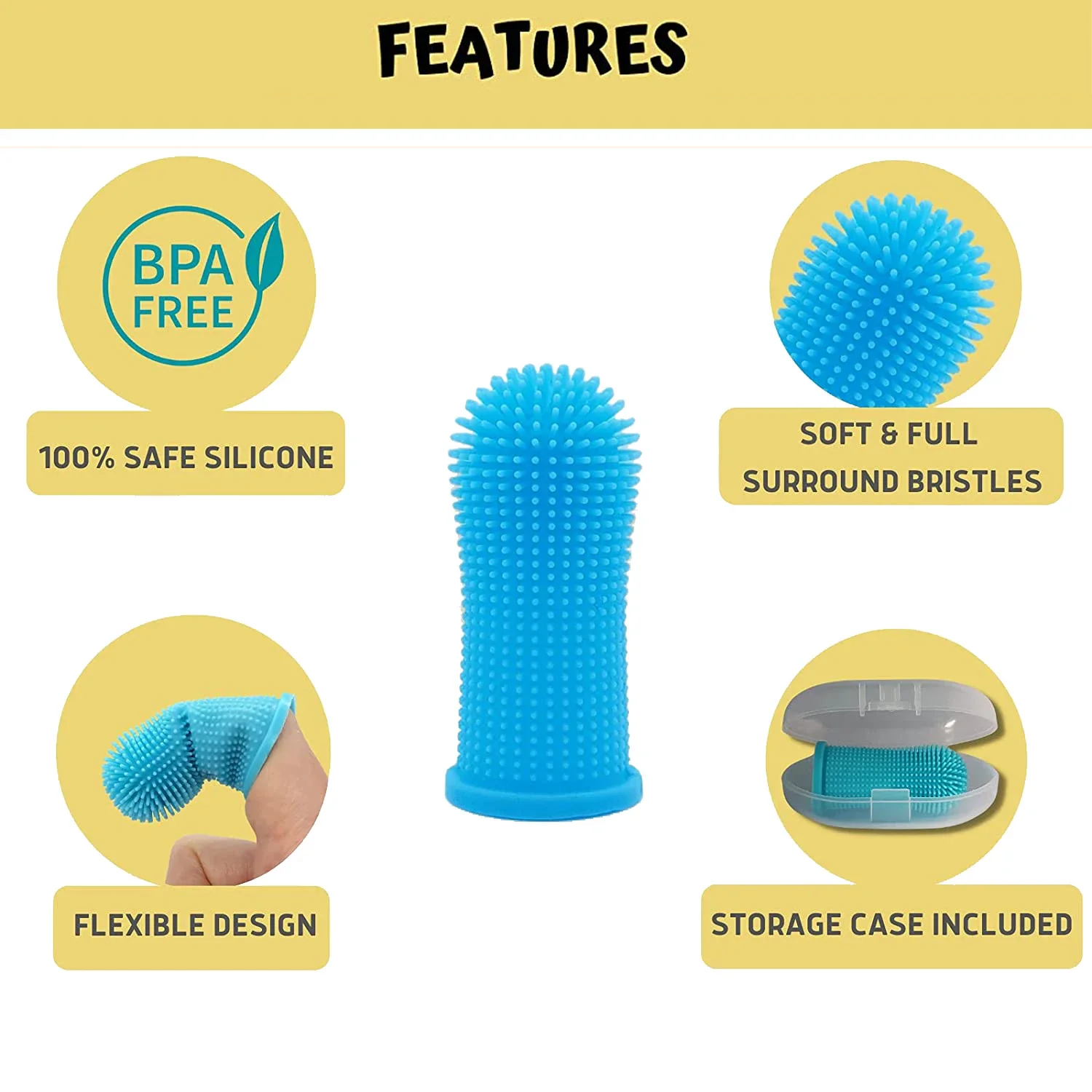 Собака супер мягкая зубная щетка на палец для домашних животных чистка зубов неприятный запах изо рта уход нетоксичный силиконовый инструмент для чистки зубов собака кошка чистящие средства