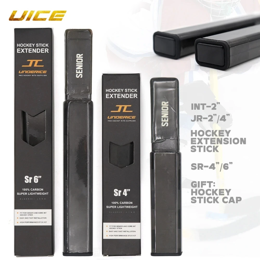 Eishockey-Stick-Verlängerung INT/JR/SR 2/4/6 Zoll, hochwertiges, leichtes Hockey-Stick-Endstopfen-Hockey-Zubehör für Erwachsene
