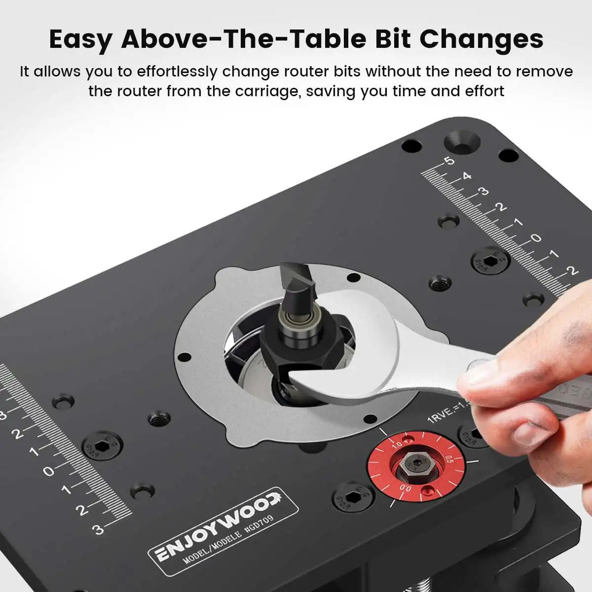 ENJOYWOOD GD7 PRO Router Lift for 65mm 69mm Wood Router Table Set Up Lift with Plate Precision Woodworking Tool