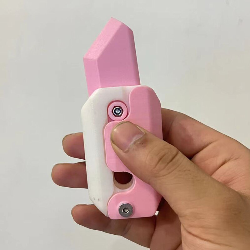 Zufälliges 3d Schwerkraft Rettich messer gerade Sprung Mini Bounce Modell Dekompression Spielzeug Kunststoff Spielzeug Messer