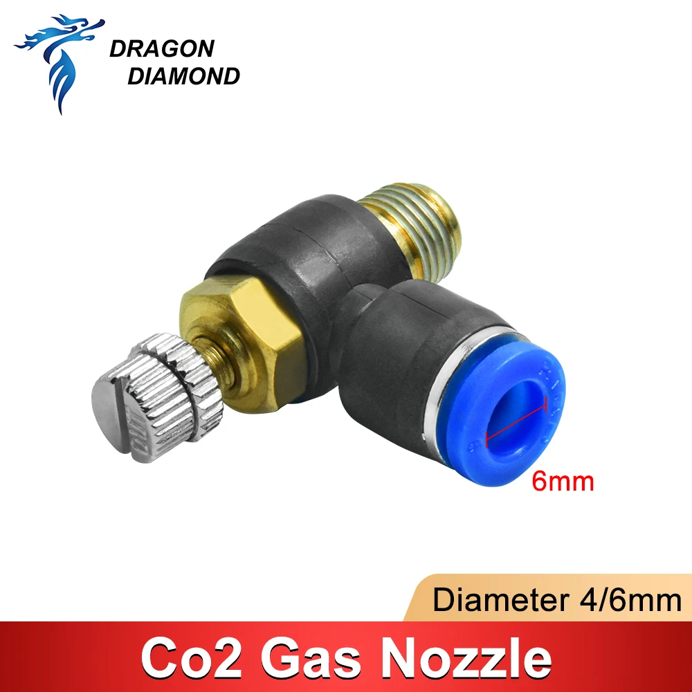 2pcs Co2 Laser Gas Nozzle Air Nozzle Diameter 4mm 6mm For Co2 Laser Head For Co2 Laser Engraving Cutting Machine