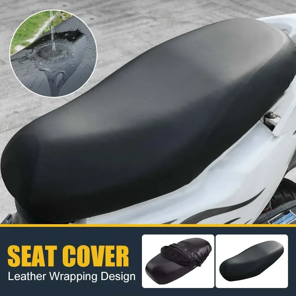 Funda para asiento de motocicleta, impermeable, a prueba de polvo, protector solar a prueba de lluvia, cojín para motocicleta, funda protectora para asiento, accesorios