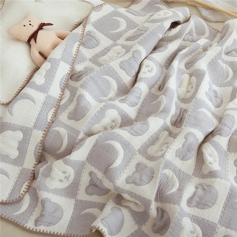 아기 담요 신생아 Swaddle 랩 소파 던지기 담요 부드러운 통기성 100% 코튼 유모차 유아용 침대 수신 담요 침구 이불