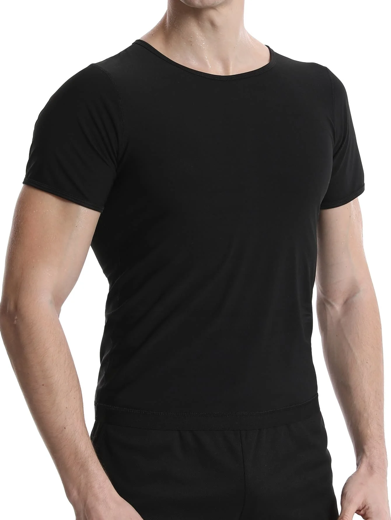 Camisa de terno de sauna masculina-colete de compressão de suor com captura de calor, top modelador, exercício de ginástica versátil modelador de cintura