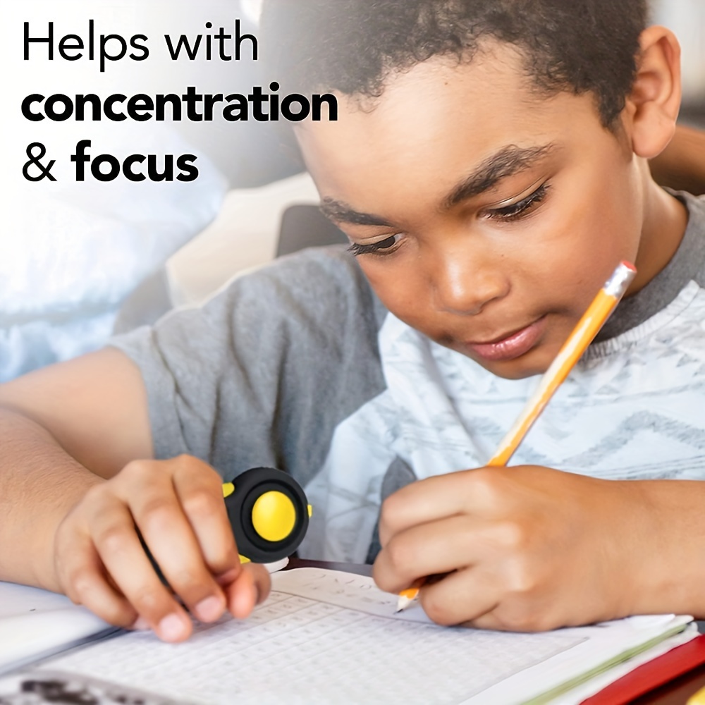 Almofada de inquietação com 8 funções de inquietação, redutor de estresse de controlador de inquietação, cubo de brinquedo de inquietação alivia o estresse e brinquedos de ansiedade