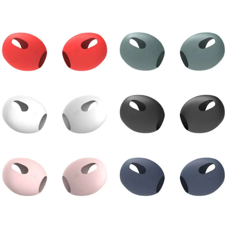 Tapas de silicona para Airpods 3, accesorios para la oreja, funda protectora, fundas de piel para Apple AirPod 3, 2 unidades, 1 par