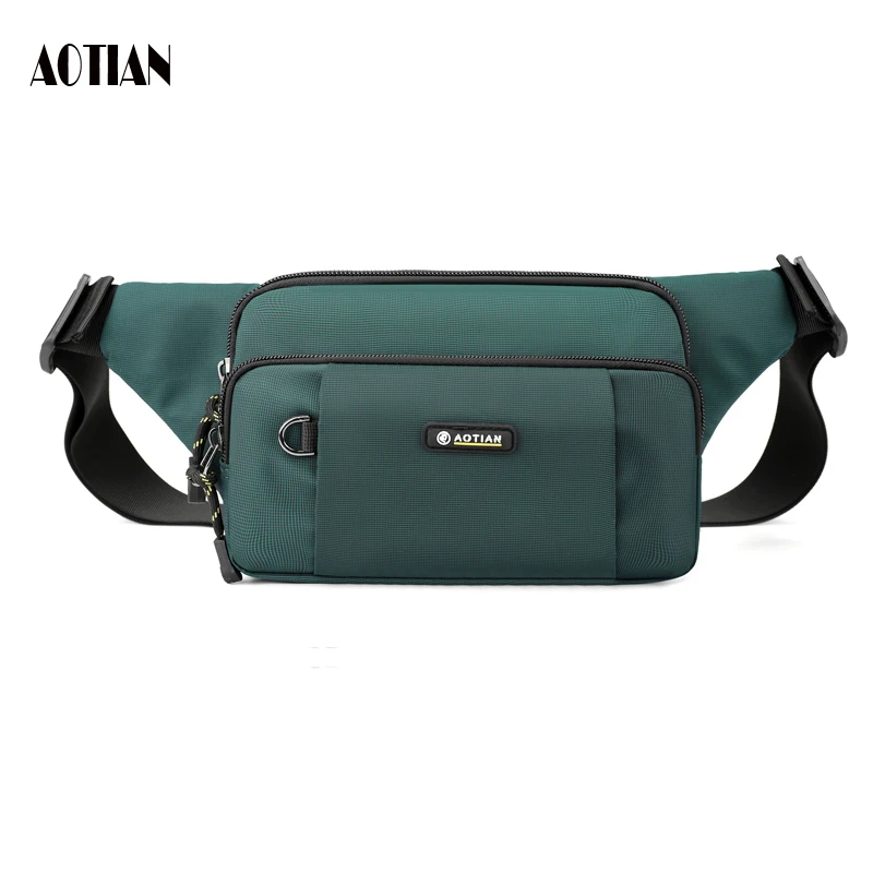 AOTIAN-riñoneras de nailon para hombre, bolso de hombro para hombre, para teléfono bolso cruzado, bolsos de pecho para deportes al aire libre, nuevo