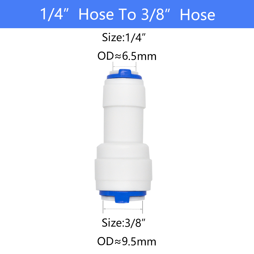 YQBS 3/8 "1/4" Ro Быстрый соединитель для воды, прямой OD, Push RO, аксессуары для аквариума, фитинг для труб