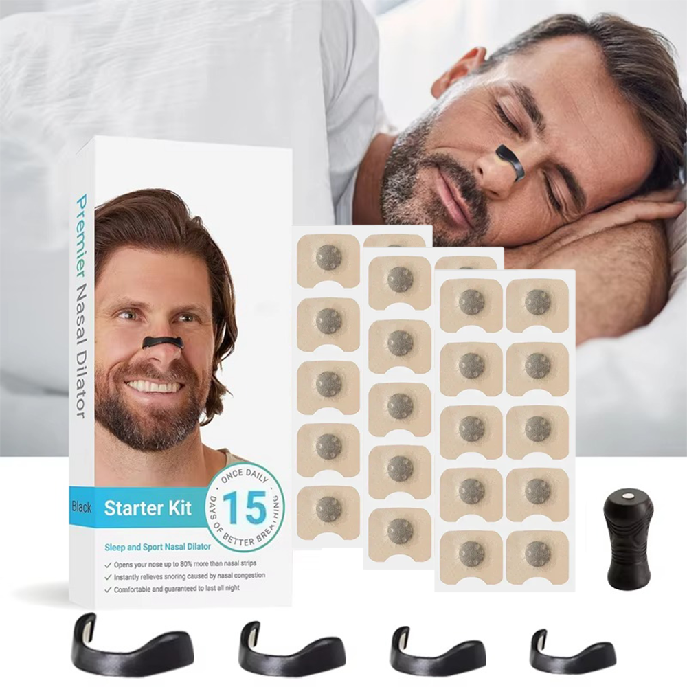 Strisce nasali magnetiche Aspirazione della respirazione Anti-russamento Clip per naso Kit di dilatatori per la respirazione nasale Aumenta l'aria sportiva Migliora il sonno