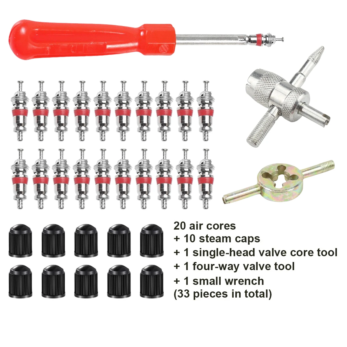 รถจักรยาน Slotted Handle ยางวาล์ว Stem Core Remover ไขควงยางซ่อมติดตั้งชุดเครื่องมือ Auto อุปกรณ์เสริมรถจักรยานยนต์