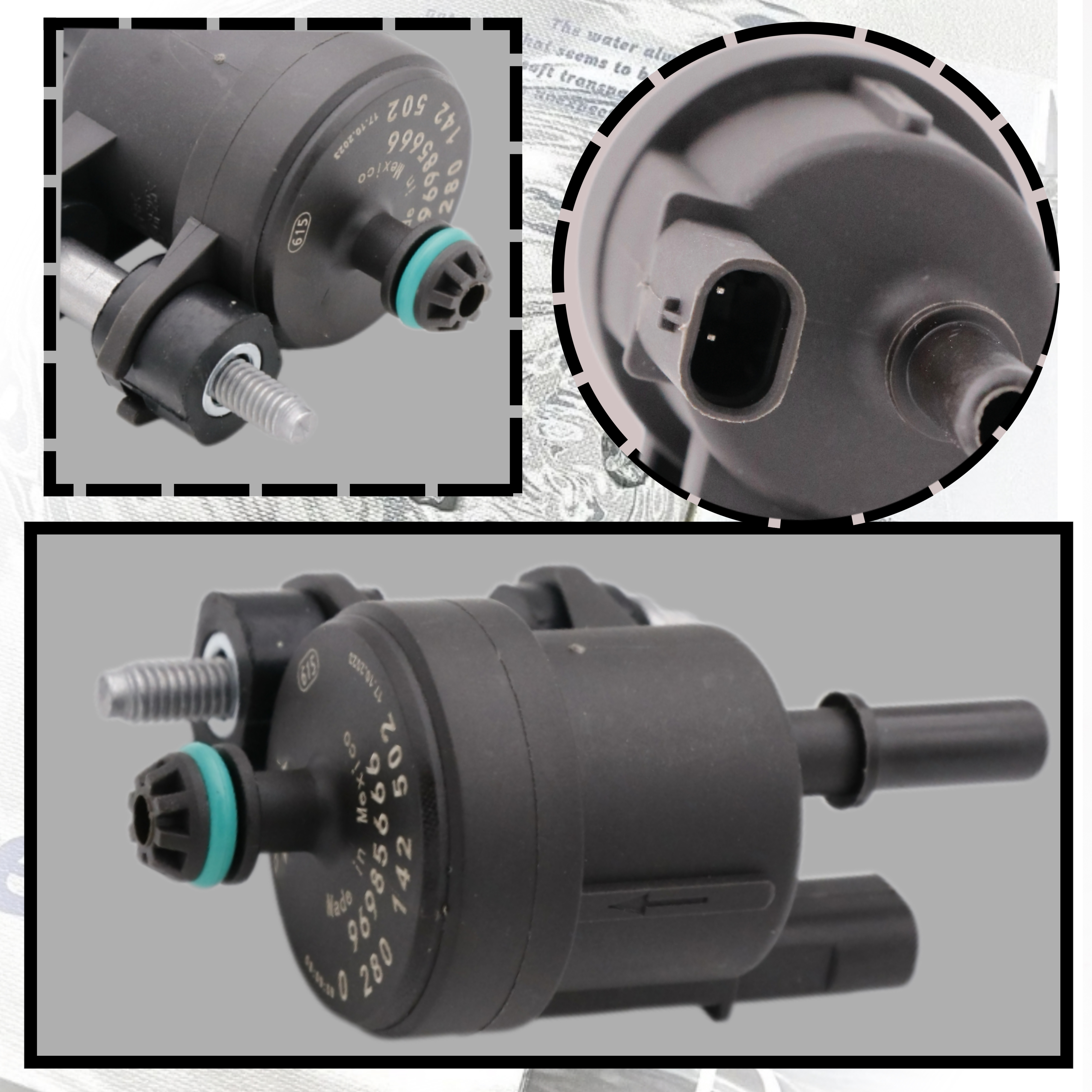 96985666 Motor Damp Bus Purge Regelklep Solenoid Voor 2013-2015 Chevrolet Spark 96985666 0280142502