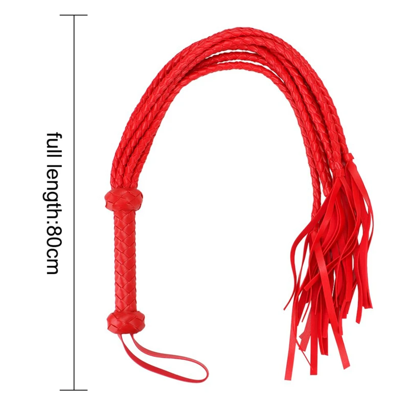 Pu Leder Quaste Geflecht Pferde peitsche mit Griff Flogger Reit peitschen Unterricht Training Reit peitschen