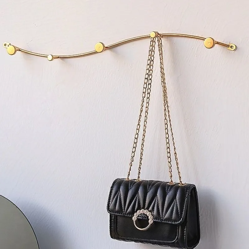 Cabide de roupas de parede simples, pintura em spray de ferro, luxo, moderno, criativo, porta de entrada, cabide de roupas de parede, móveis para sala de estar