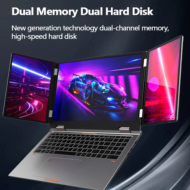 16 + 10.5 + 10.5 inch  Three screens I7-1260P 64GB DDR4 4TB SSD Windows11, reconnaissance faciale, , WIFI 6, haute définition