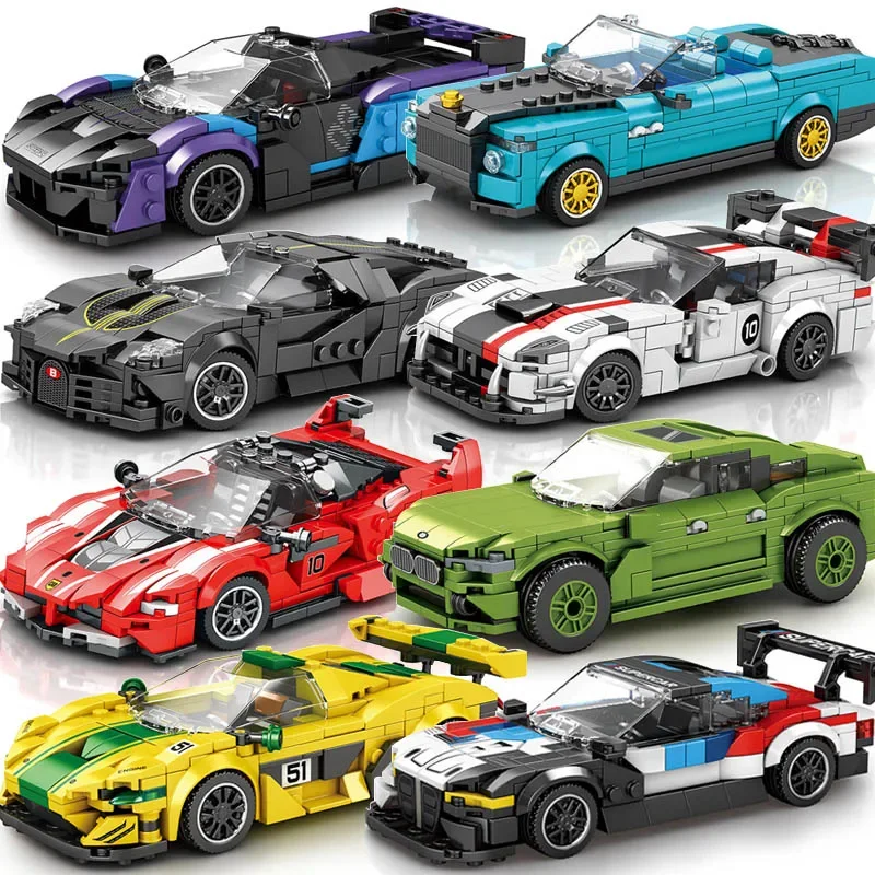 Série de vitesses, véhicule de sport de course, Technique de puces, voiture, supercar, blocs de construction, ensemble de briques, modèle MOC classique, jouets pour enfants