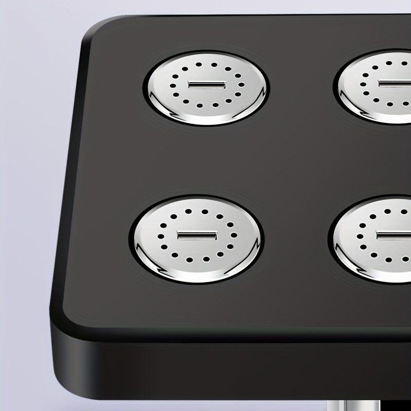 Cabeça de chuveiro de parede supercarregada, cabeça de chuveiro giratória com spray superior, atualize seus acessórios de banheiro