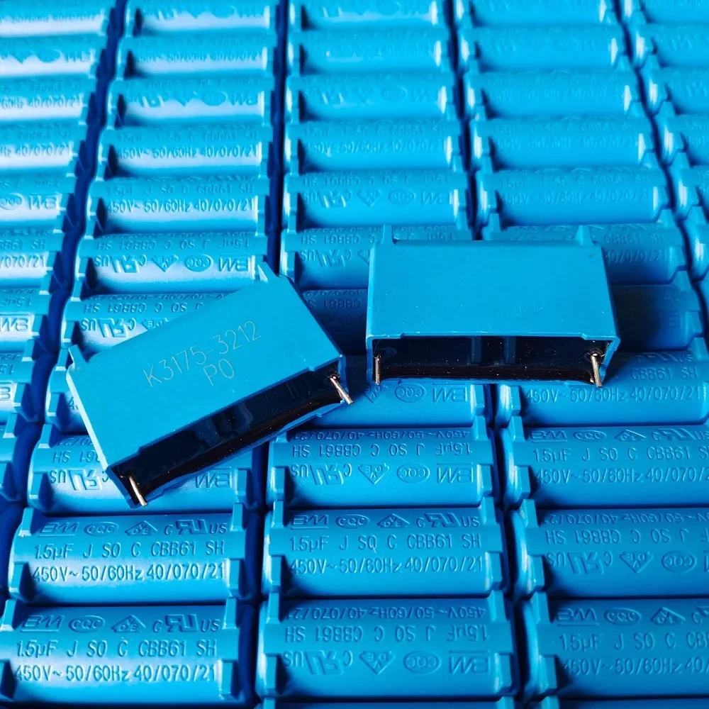 10pcs/lot CBB61 BM film capacitor Air conditioner inne 1uF 1.2uF 1.5uF 2uF 2.5uF 3uF 3.5uF 4uF 4.5uF 5uF 450V Starter Capacitor