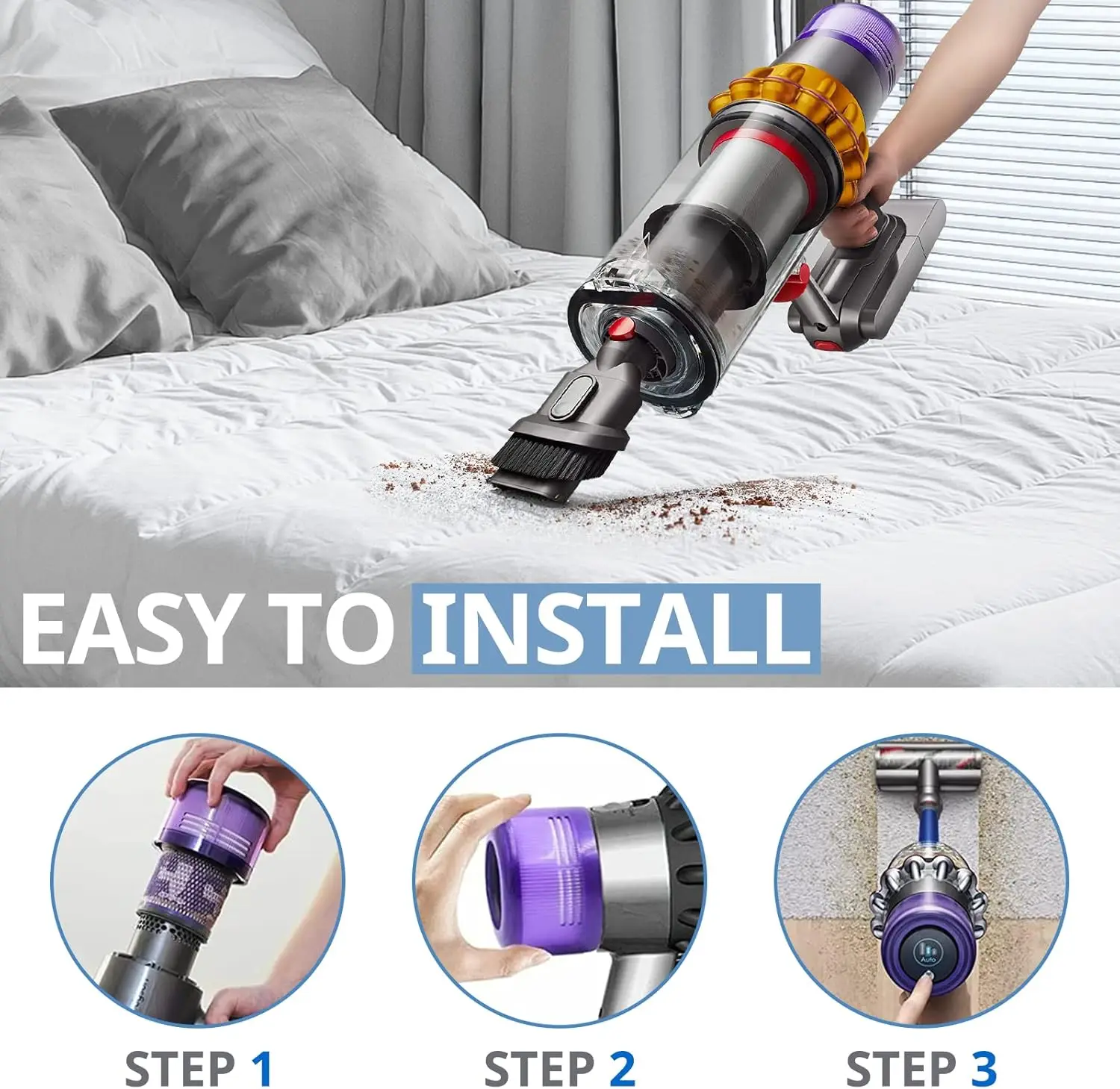 Para Dyson V11 Animal/V11 Unidad de torsión V15 accesorios de detección filtro lavable ciclónico repuestos de aspiradora