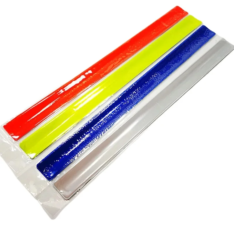 반사 손목 밴드 슬랩 밴드 팔찌 남자 여자를위한 선물 Kifds 반사판 완장 야간 러닝 사이클링 스포츠 안전