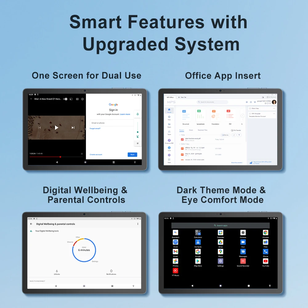 Cubot TAB 30, Tablet Android 11, Octa-Core,Tablet 10,1" FHD+ Display 1920x1200,6580mAh Akku, 4GB+128GB(512GB Erweiterung), 4G LTE,13MP Rückfahrkamera, Tablet PC, 2.4G/5G WiFi ,Bluetooth,tablette android, GPS, Galileo