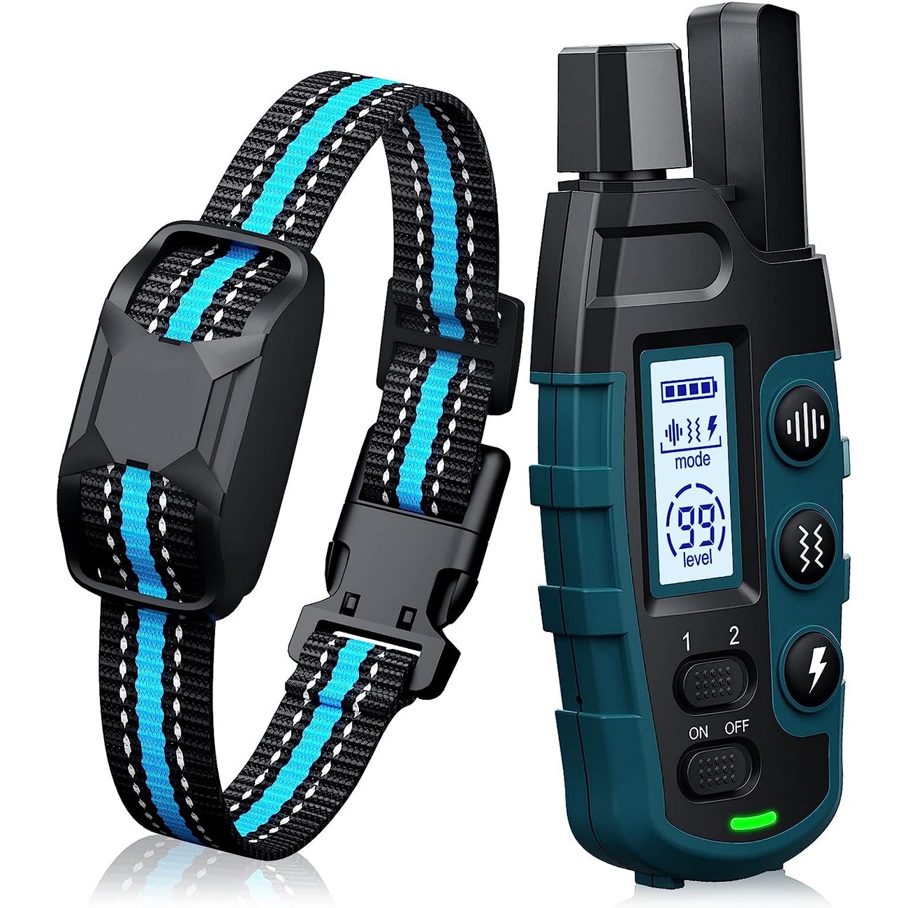 Collar de entrenamiento para perros de 3300 pies con control remoto, recargable, resistente al agua, con pitido, vibración, choque, entrenamiento de mascotas de alta calidad