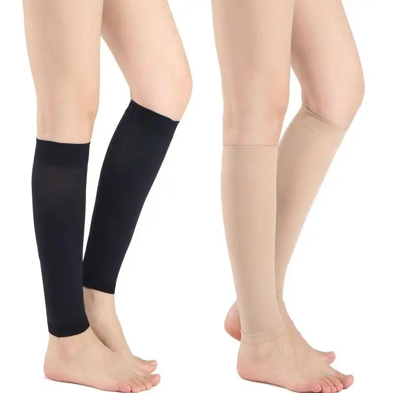 Varices soulagement de la Fatigue jambières Compression mollet manches chaussette longue bas élastique jambe soutien jambe tibia chaussette