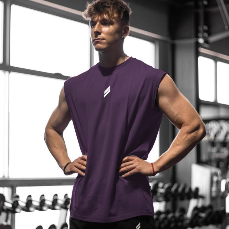 ฤดูร้อนฟิตเนสกีฬา Tank Top Men's Breathable หลวม Fit การฝึกอบรมเสื้อยืด Quick Drying เสื้อกั๊กชายฟิตเนสเสื้อผ้า