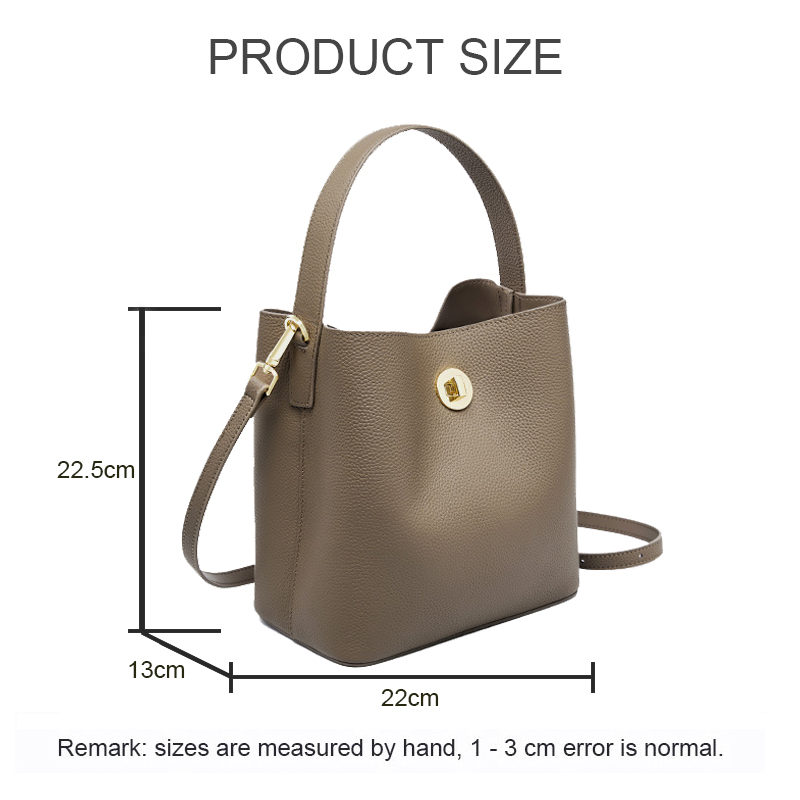 2024 New Women's Handbag Lady Messenger Commuting Genuine Leather Vegetable Basket Handheld Bag Female Solid Color Crossbody