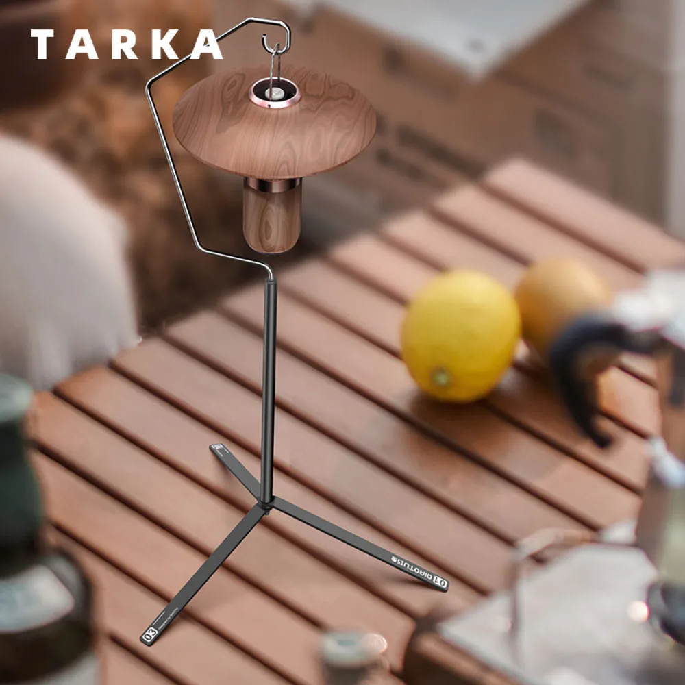TARKA-soporte de linterna ultraligero, soporte de luz de mesa, colgador de luz portátil desmontable, iluminación turística al aire libre, perchas de linterna