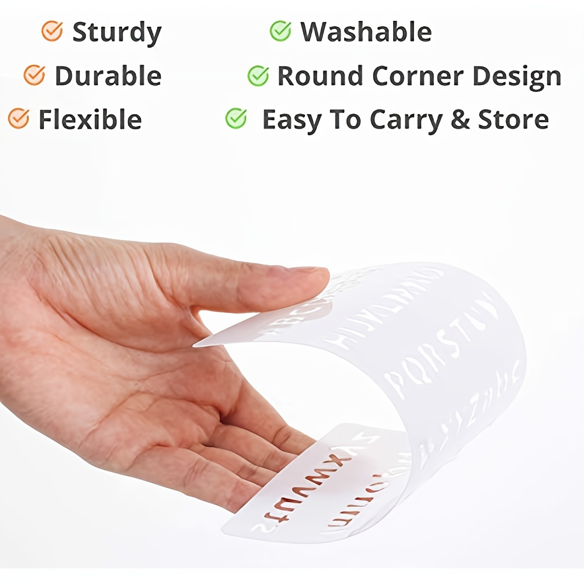 MOHAMM 12 Gói Có Thể Tái Sử Dụng Nhựa Bảng Chữ Cái Số Vẽ Tranh Stencils Cho Tạp Chí Viết Sổ Lưu Thủ Công DIY